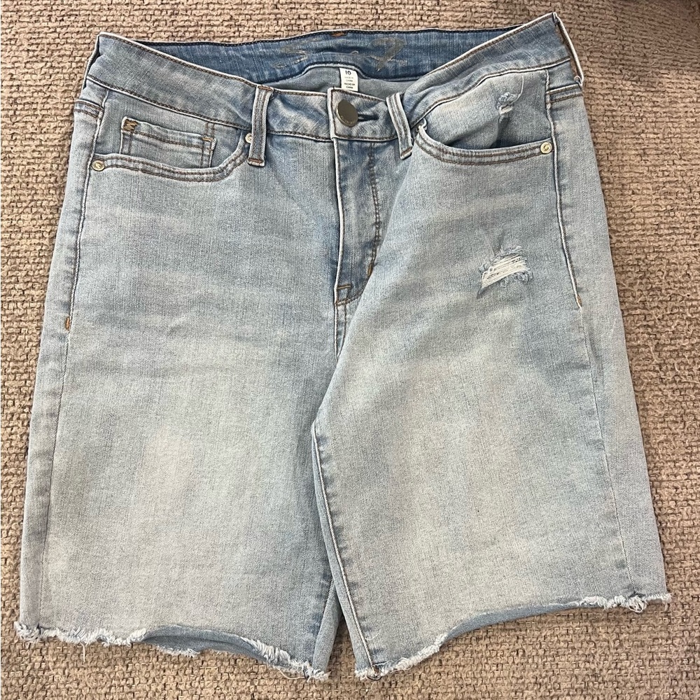 Seven 7 Light Blue Denim Jeans Shorts